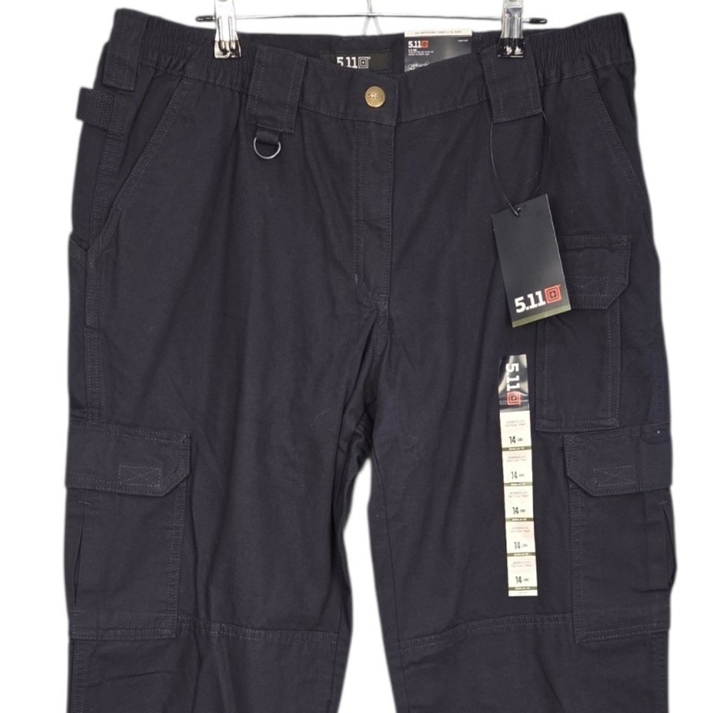 5.11 Tactical Cargo Pants Womens 14 Long Navy Blue Regular Cotton Canvas Fit NWT